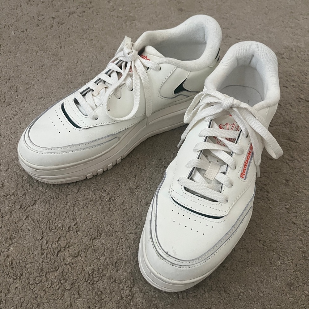 Reebok Club C Extra "Dark Green/Pump Orange/Chalk" Women's Shoe